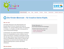 Tablet Screenshot of kinderbiennale.net